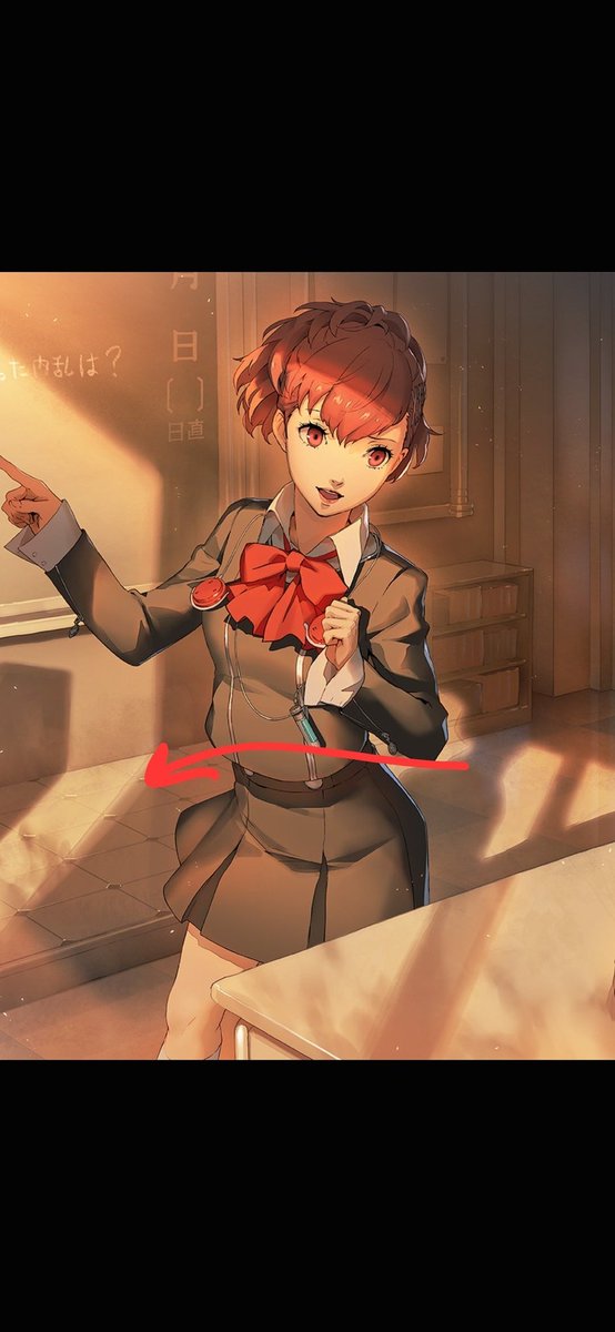 mxdotpng's tweet photo. this isn't ai. "her fingers are merging" and "the books arent defined enough to be books" is bullshit, and this is just what the floors in the classrooms of p3 look like. dont accuse random artists of such a thing without actual proof, its rude and frankly disgusting. https://t.co/hCymHnnxaP