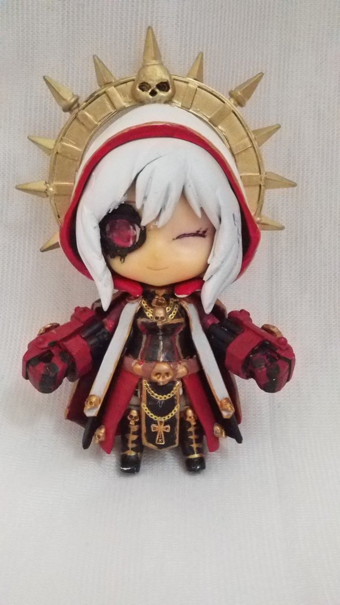 toroinohito's tweet photo. 候さんのウォーハンマー紹介
動画で活躍中の
｢アデプトゥス広報官｣ちゃん
ひとまず完成‼️
　これからも動画を応援しつつ
ＷＨの世界を楽しんで行ければと思っています。
　新たな世界の扉を開いてくれた｢アデプトゥス広報官｣と
製作者の候さんに感謝を‼️

#ウォーハンマー
#ねんどろいど https://t.co/7M0HSl0akM