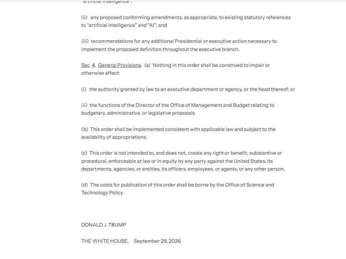 JasJjourno's tweet photo. Trump renamed AI as Super Intelligence/SI
Gimmick❌️
Deliberate reframing✅️
Artificial=Imitation
Super=Supremacy
Language shapes perception,funding,regulation &amp; public trust
@WhiteHouse tryna own it
Will industry,labs,global standards follow or treat it as political theater? https://t.co/wCftu8bDjR