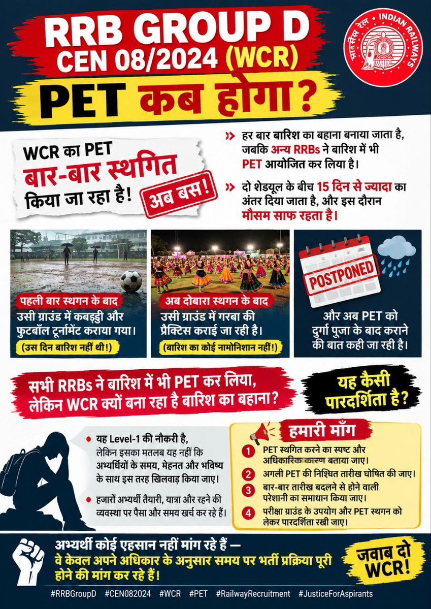 ShivamY85217705's tweet photo. #rrc_wcr_pet_date_jari_karo https://t.co/KHJkROkWIN