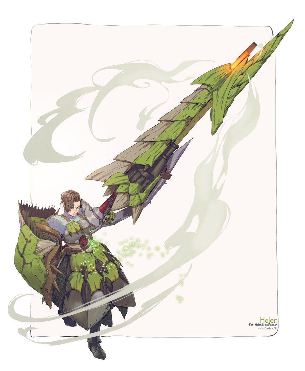 LeJeanX3's tweet photo. Commission for Helen S. [H.exe] on Patreon

"A hunter that is currently part of the Forbidden Lands Expedition Team. Favouring the use of a sturdy Rathian armor and a Gunlance to be safe from any strike that may come her way but also to savagly retaliate"

#MonsterHunter
#Gunlance
#Capcom