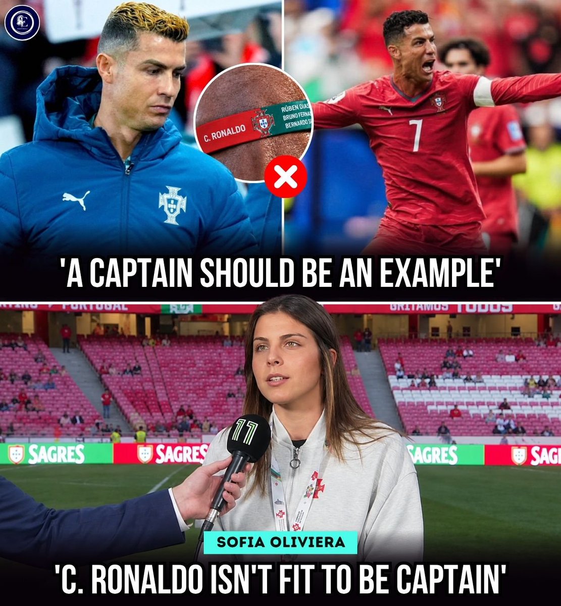 goat_editzzzz's tweet photo. 🎙️ Oliviera (Portuguese journalist): C. Ronaldo does not deserve to be the captain of Portugal. In my opinion, you would never see Leo Messi behave toward the Argentina national team the way C. Ronaldo has. https://t.co/hJiP6Q9JFt