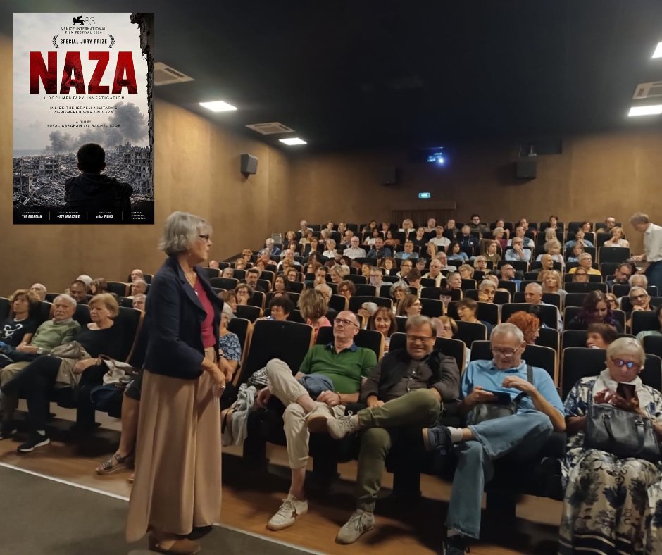 AmnestyVercelli's tweet photo. Ieri, martedì 29 settembre, al Cinema Italia di #Vercelli:
NAZA - Docufilm di Yuval Abraham e Rachel Szor
Si replica stasera, mercoledì 30 settembre alle ore 21:15, alla Multisala Movie Planet di #BorgoVercelli.

@amnestyitalia @AmnestyPiemonte https://t.co/OD6wXsn085