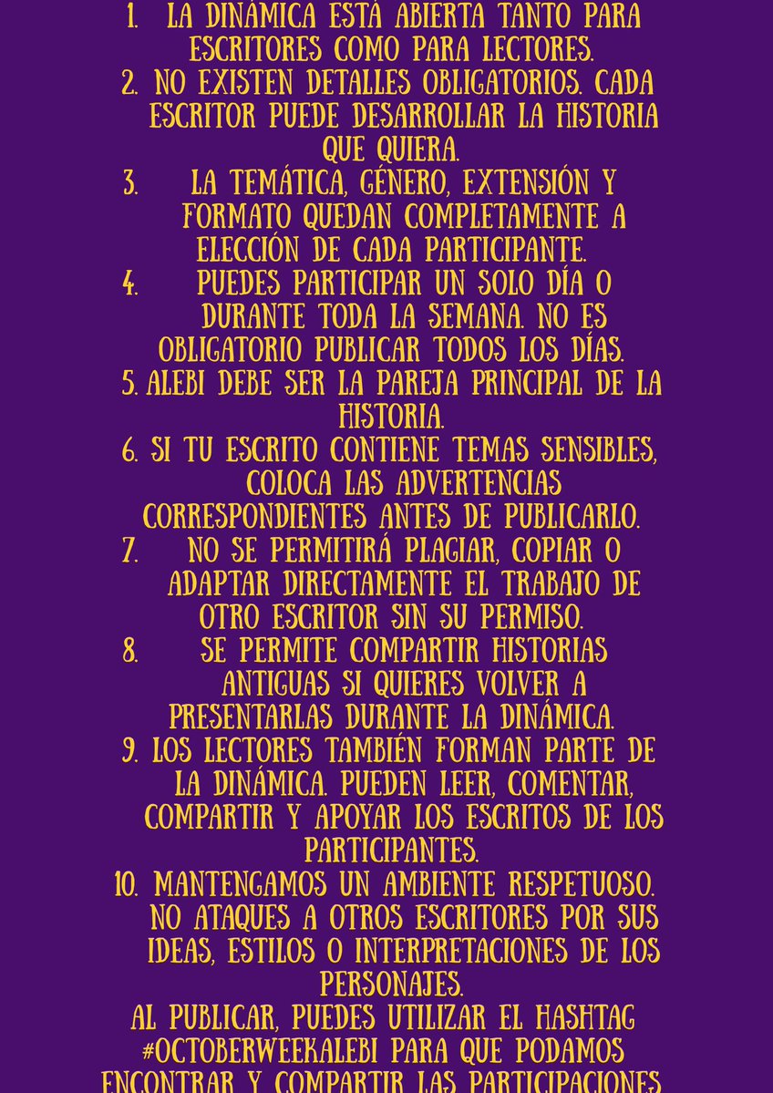 Alejandrotrr8's tweet photo. OCTOBER WEEK ALEBI 🎃🖤💀

Durante esta semana podrán participar creando sus propios escritos de temática Halloween, dejando volar completamente su imaginación. No habrá ni una forma específica de escribir: ustedes deciden qué historia quieren contar. https://t.co/1uhDeP1QUG