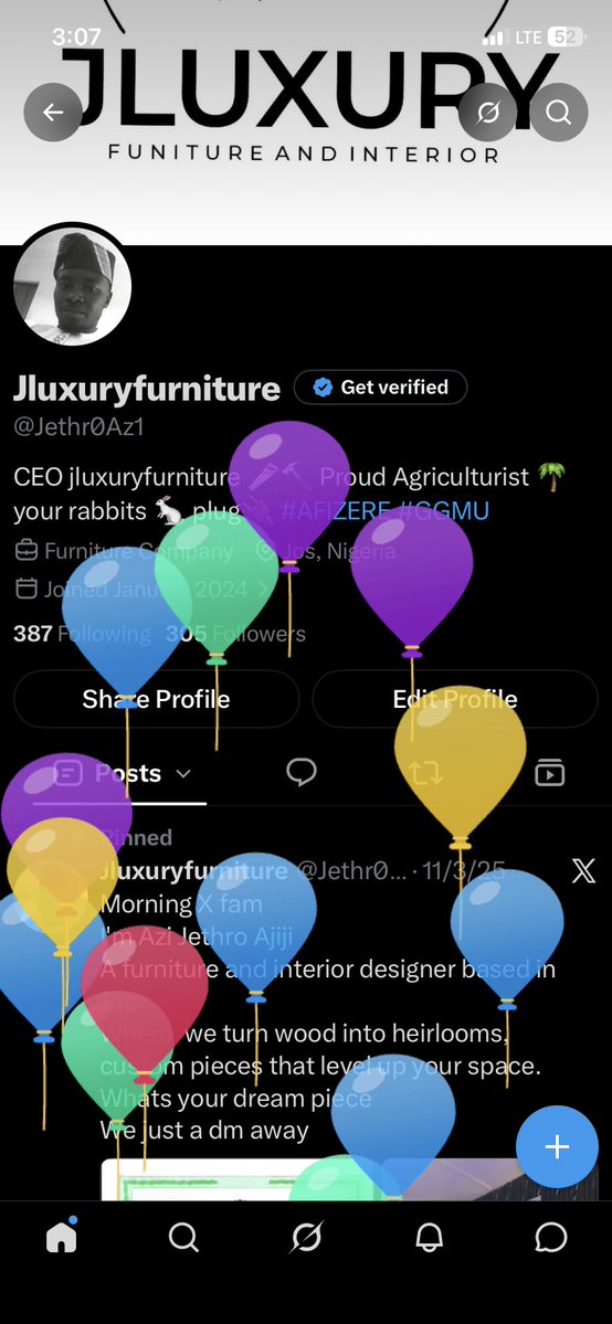 Jethr0Az1's tweet photo. I’ve got elons balloons today 
Thank God for life 🙏🏿 https://t.co/AvWTy2HENM