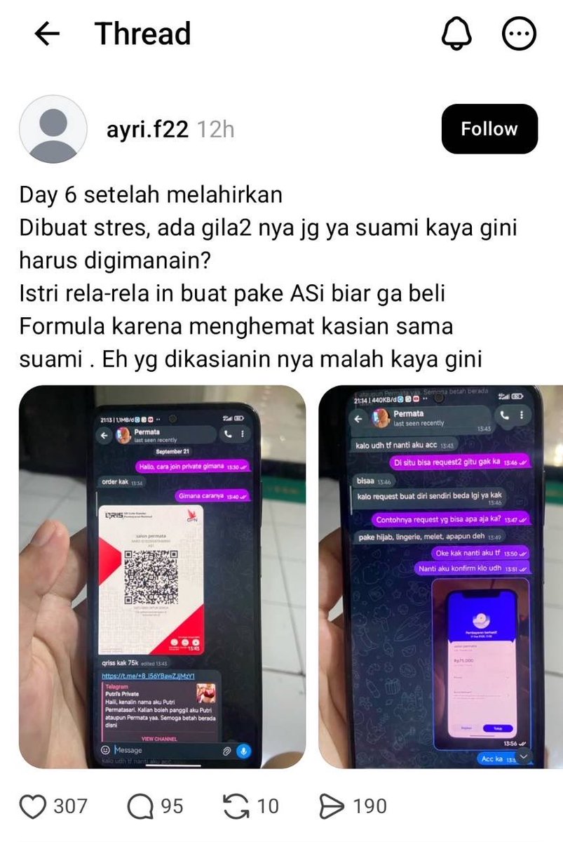 kysanagisa's tweet photo. ada gilanya nih istri 6 hari pasca melahirkan malah suaminya kayak gini, sakit banget ini bayangin gimana perasaan istrinya😭😭😭
emang bener jangan kasian ke suami ya🫠 https://t.co/5xRzcLaxse