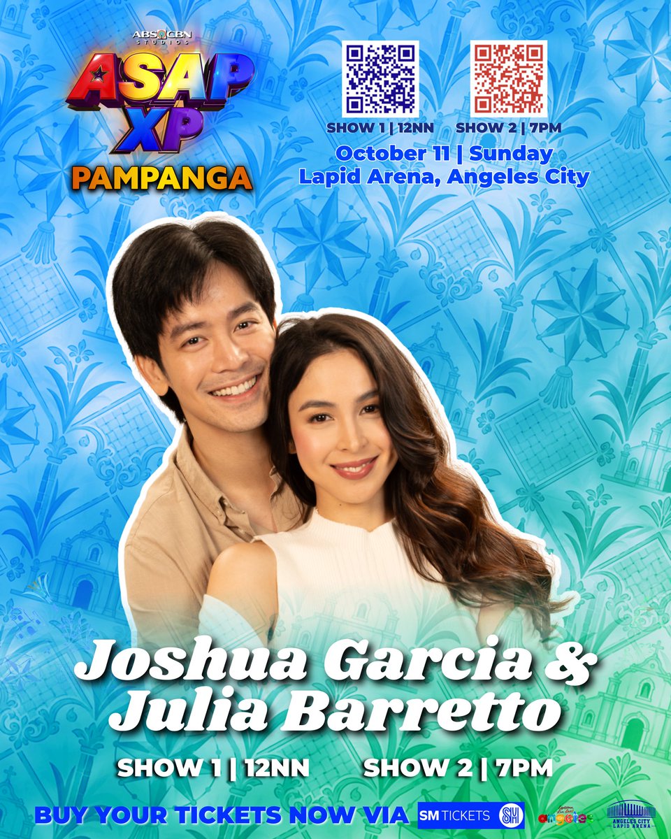 ASAPOfficial's tweet photo. Manifesting all the kilig moments with Joshua Garcia and Julia Barretto sa ASAP XP Pampanga this October 11, Sunday sa Lapid Arena, Angeles City! 🥹💖 

BUY YOUR TICKETS NOW!
https://t.co/do1CJQopFf

#ASAPXP #ASAPXPPampanga https://t.co/sU3o2A84rt