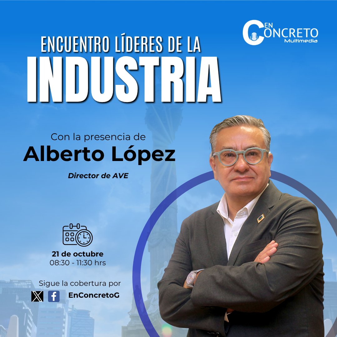 enconcreto's tweet photo. El liderazgo y la experiencia del sector impulsan la agenda financiera e inmobiliaria.
Alberto López, Director de #AVE, participa en el #EncuentroLíderes de la Industria, un espacio para reflexionar sobre sostenibilidad y el nuevo nearshoring; vivienda, créditos hipotecarios y financiamiento puente; así como las perspectivas y desafíos de la industria inmobiliaria y del turismo.
📅 21 de octubre | ⏰ 8:30–11:30 hrs
📲 Sigue la cobertura en nuestras redes.