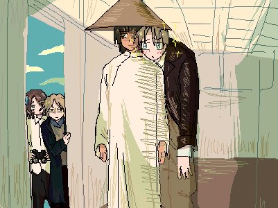2929ii1's tweet photo. #国擬人化
🇺🇸&amp;🇻🇳
#야차월드

원래 Don’t worry be happy 라는 영상 트레해서 만들려고 한 건데 (무언가의 번데기 그리신 분) 말아먹어서 그냥 있는 그림들 뿌림

*본가- https://t.co/rMYKdxKMKC… https://t.co/OoGkFOS2oQ