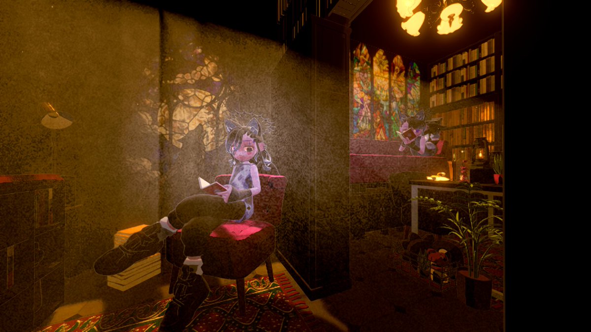 tsukihimoon's tweet photo. 「フェンリルの祈り」で作業を始めました！
一緒に作業しませんか？
https://t.co/TcFlZ7BZpf

へへ、双子でお出迎え🐺☽

マルチルームID：D44S1MM6TS4X
#gogh #goghOnSteam https://t.co/Qyl0b9F9SO