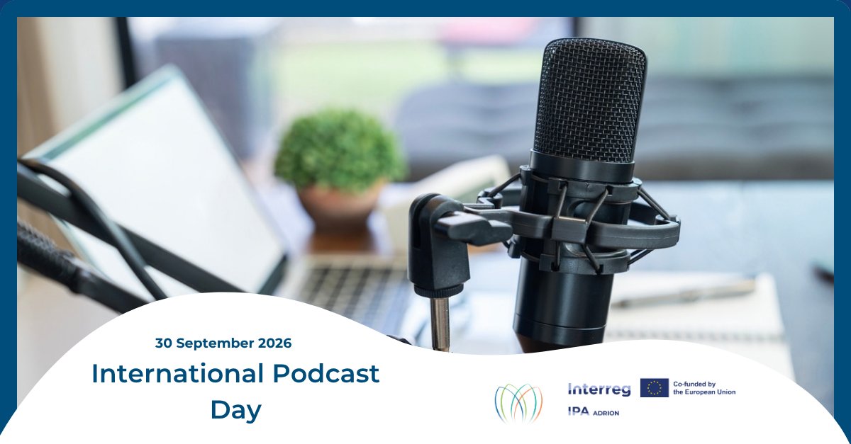 INTERREGADRION's tweet photo. 🎙️ Happy International #Podcast Day!

🗓️ At Interreg IPA ADRION, we celebrate the power of audio storytelling to bring European cooperation closer to citizens, showcasing the real people, ideas, and partnerships shaping the Adriatic-Ionian region.

Tune into ADRION Short Stories to discover our impact:

🌱 Circular & Bioeconomy (#CIRCE, #BIOECO-RDI)

🚨 Disaster Risk Reduction (@cp_early, #MUHA, Adriseismic)

🌊 Blue Economy (@blueair_project , @SEADRION2018)

👉 Listen here: https://t.co/Q6Hy4GhAUc

#Interreg #IPADRION #InternationalPodcastDay #ADRIONShortStories