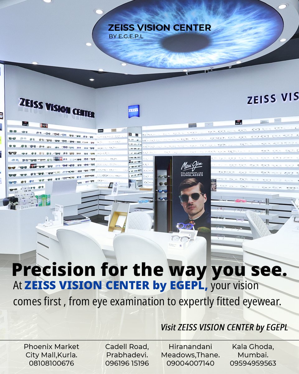 ZEISSVCbyEGPL's tweet photo. Your eyes do a lot for you every day, don't they deserve more than just a quick glasses pick?
Visit your nearest ZEISS Vision Center today.
#ZEISS #ZEISSVisionCenter #VisionCare #EyeExamination #Eyewear #EyeCare #ZEISSTechnology https://t.co/SjUuycmfxw