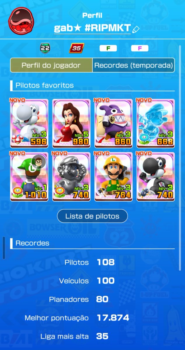gab_L0L's tweet photo. While after 2022 the game got extremely boring to me, I still enjoyed it. 
Thank you Mario Kart Tour for being one of the only mobile games I still had installed on my phone. I'll miss this, ngl https://t.co/6e9sTMuUv0