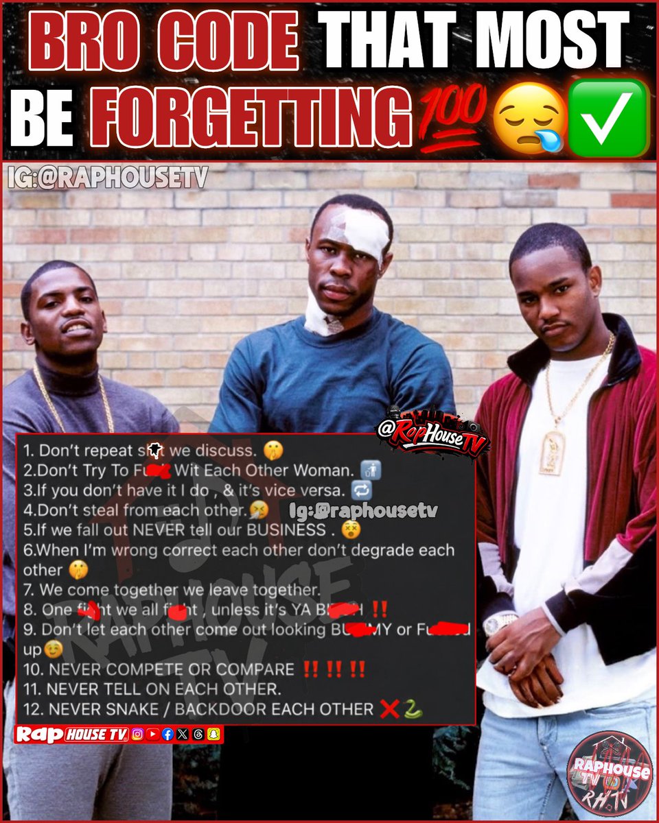 raphousetv2's tweet photo. This is That Real Bro Code 💯😪 https://t.co/25KY34l9O6