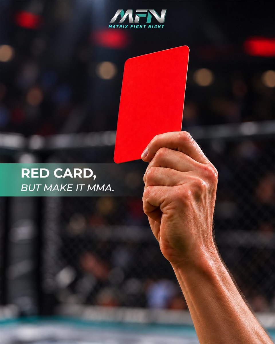 mfn_mma's tweet photo. The cage has rules. The fight has discipline. 🥊

Know the calls. Respect the referee. Keep it clean.
Because in MMA, control is just as important as power.

#MatrixFightNight #MFN #MMA #MMAIndia #FightSmart https://t.co/LSAiqCJcVn
