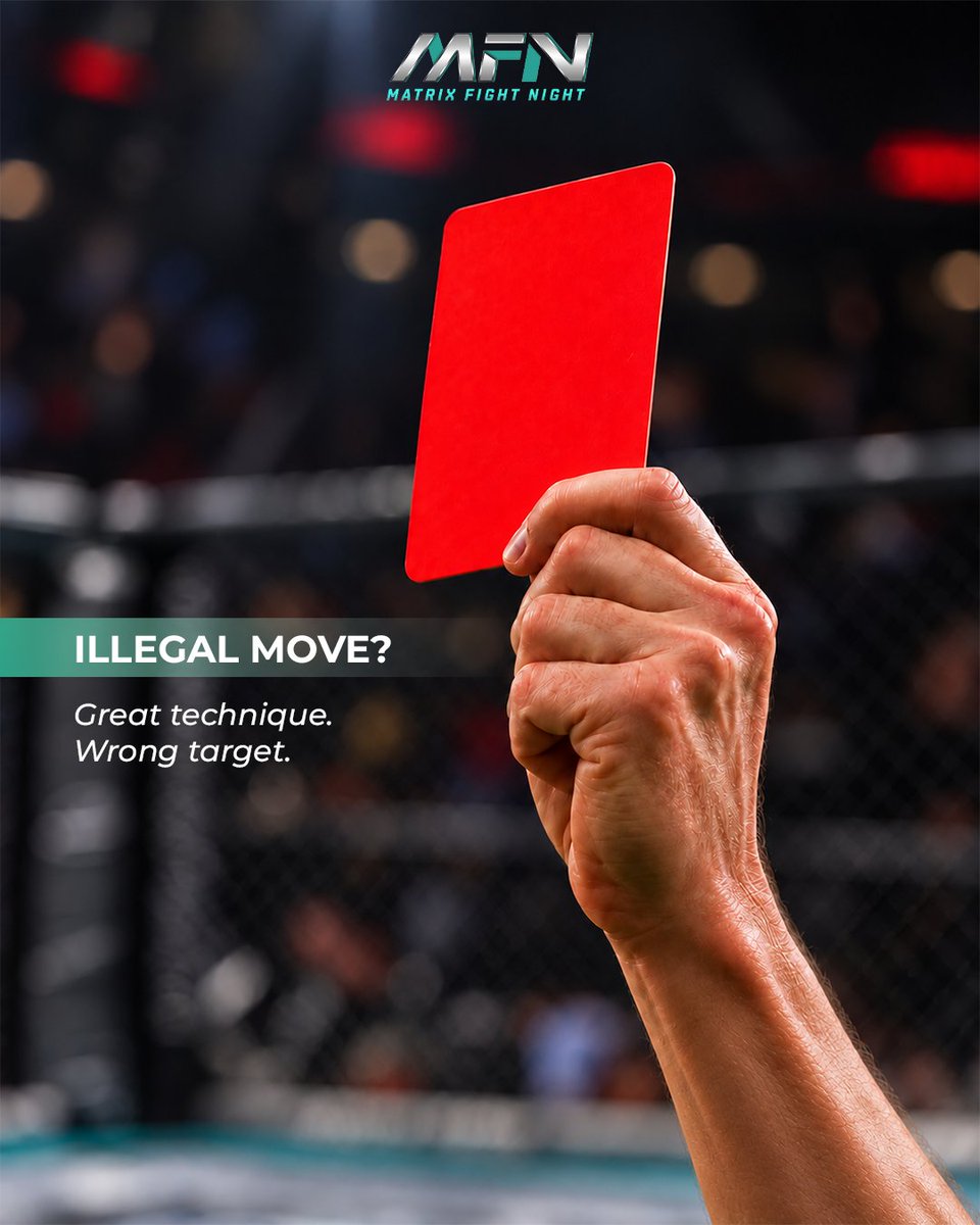 mfn_mma's tweet photo. The cage has rules. The fight has discipline. 🥊

Know the calls. Respect the referee. Keep it clean.
Because in MMA, control is just as important as power.

#MatrixFightNight #MFN #MMA #MMAIndia #FightSmart https://t.co/LSAiqCJcVn