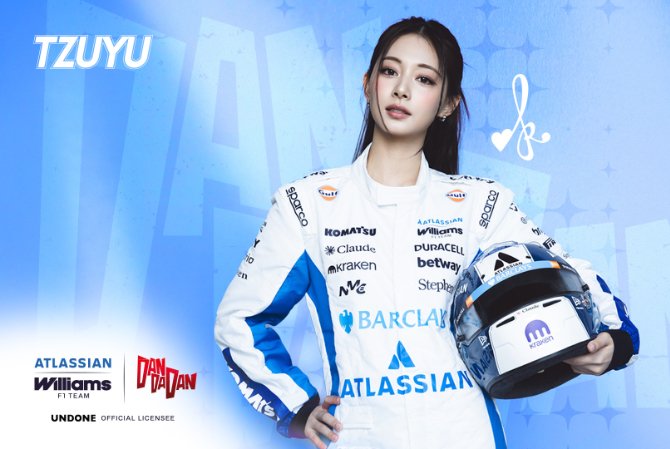 williamssupport's tweet photo. K-Pop star TZUYU celebrates Williams F1 Team &amp;  Dan Da Dan https://t.co/axokQkI8wh via @sportnetwork https://t.co/5BoZVbjng9