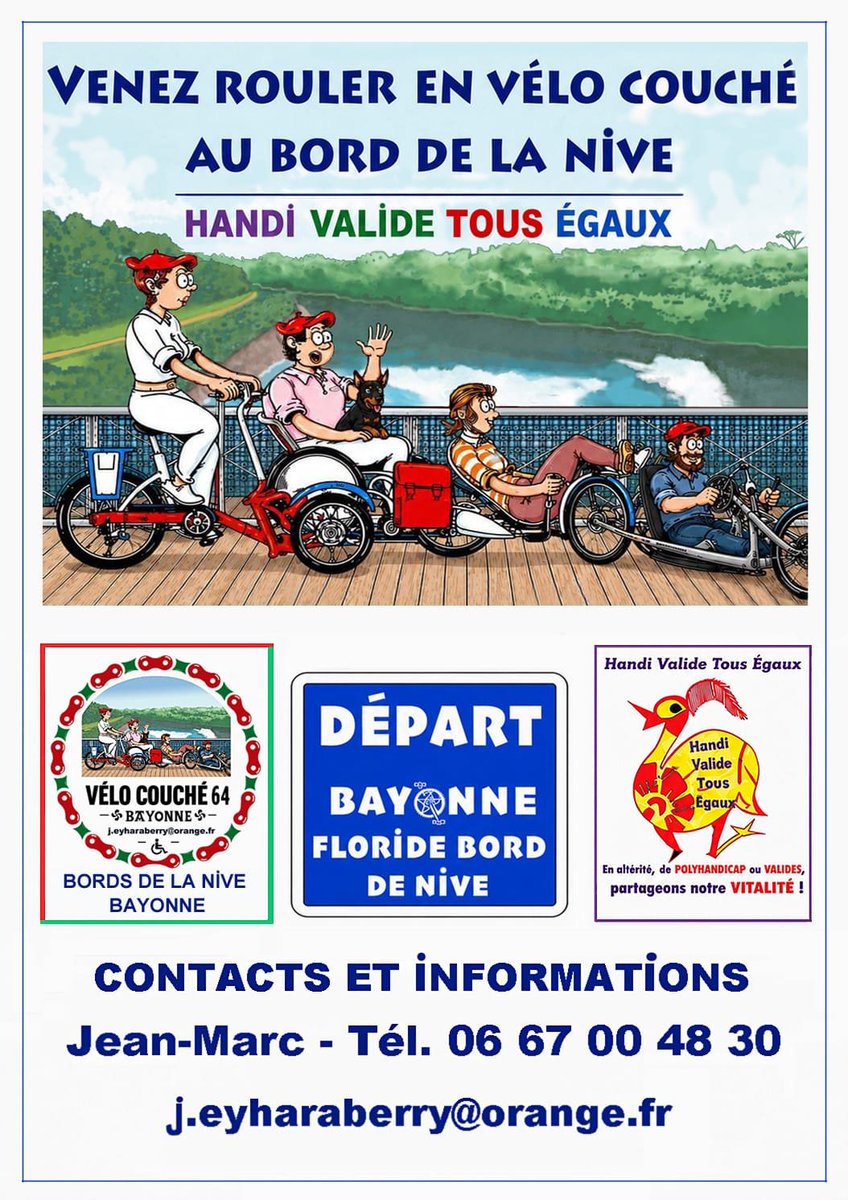 EyharaberryJ's tweet photo. Nouvelle affiche pour le #velocouche64  @bayonne #handi #valid https://t.co/K1C7VKRAYp