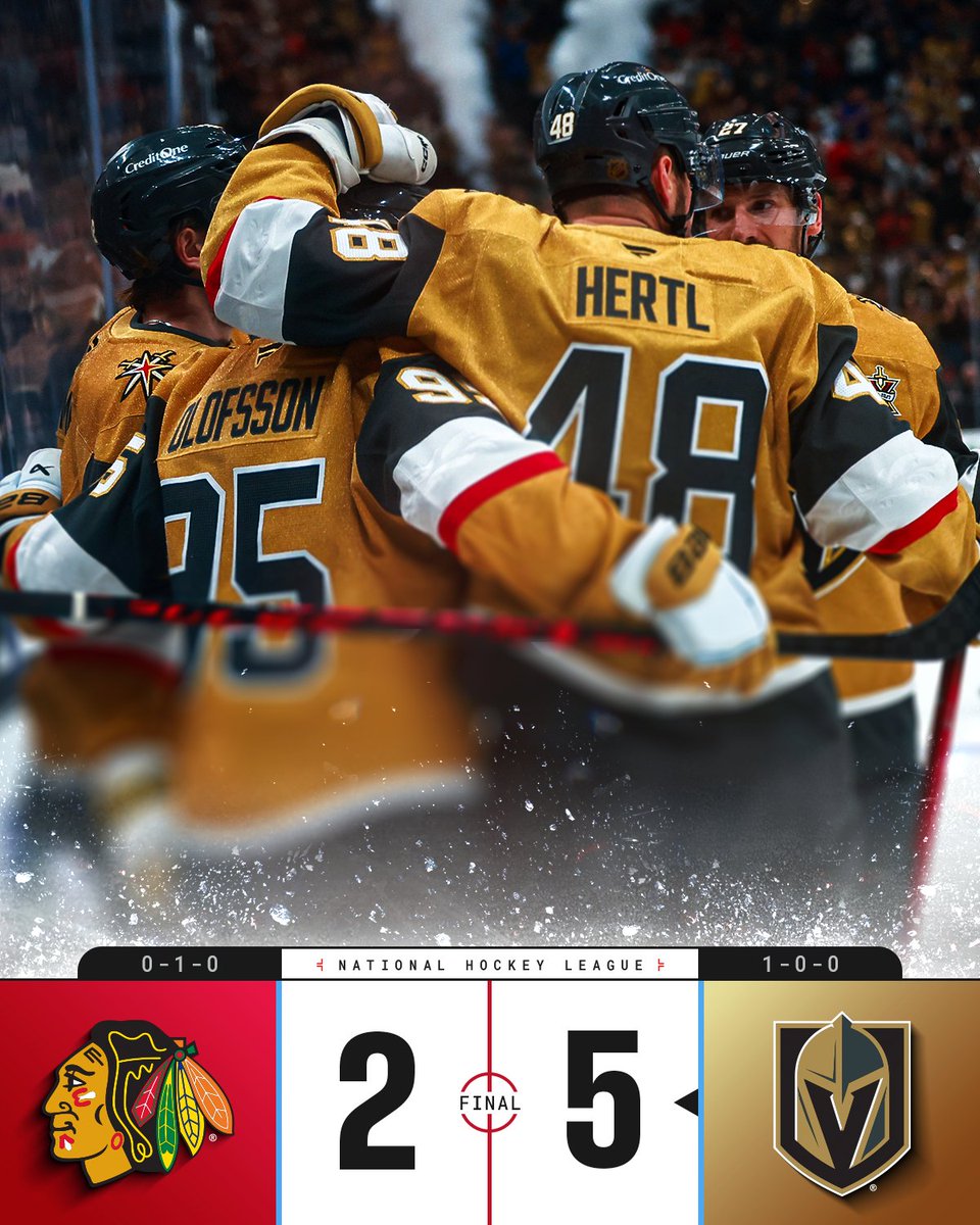 The @​GoldenKnights start the season off with a W! ⚔️ #NHLFaceOff 
 [📷](https://pbs.twimg.com/media/HTcMqnhbAAALExZ.jpg) https://pbs.twimg.com/media/HTcMqnhbAA