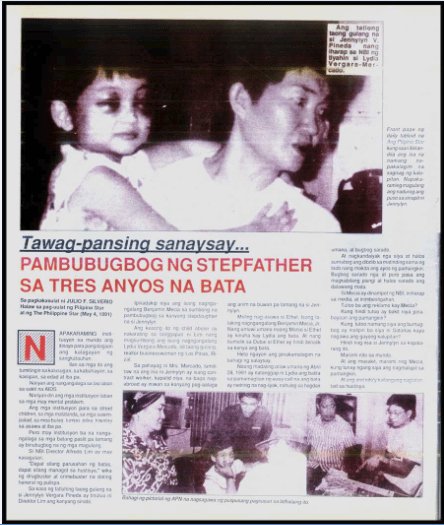 lowkeylifebleh's tweet photo. TRIGGER WARNING!!!

This was Jennylyn Mercado when she was a child. She is a survivor of physical abuse by her stepfather. Ang dami ng napagdaanan nung tao, and I'm glad that people do not take side of Patrick. Thank God Glaize De Castro got rid of him! https://t.co/gCZXPi1Kpc