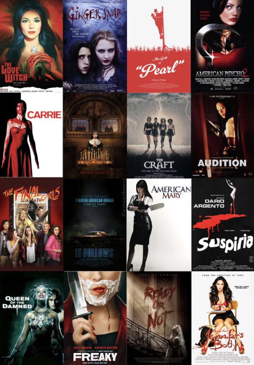 screamnhorror's tweet photo. women in horror 🔪❤️ https://t.co/EooX1TDAxf