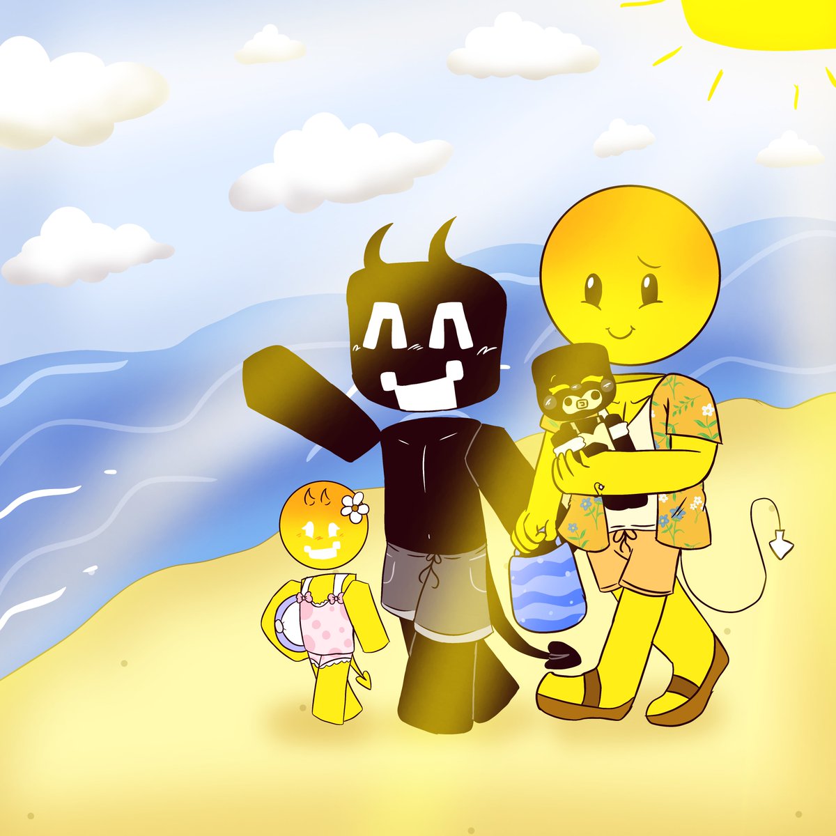 sleepyfluffyz's tweet photo. Beach ⛱️ 

Idea from anto!
#verixxel #twixity #twixxel #verityᵀᴹ  #fanchild #Minecraft https://t.co/7Jga6lwgmD