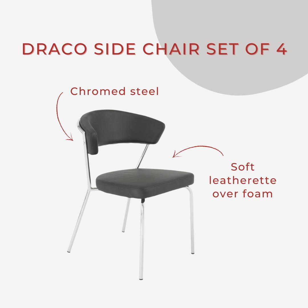 Sheree477653's tweet photo. Looking for the perfect dining chair? The Draco Side Chair set of 4 contours to your body for maximum comfort, with chrome steel and soft leatherette over foam. https://t.co/7RzlN3qm0M