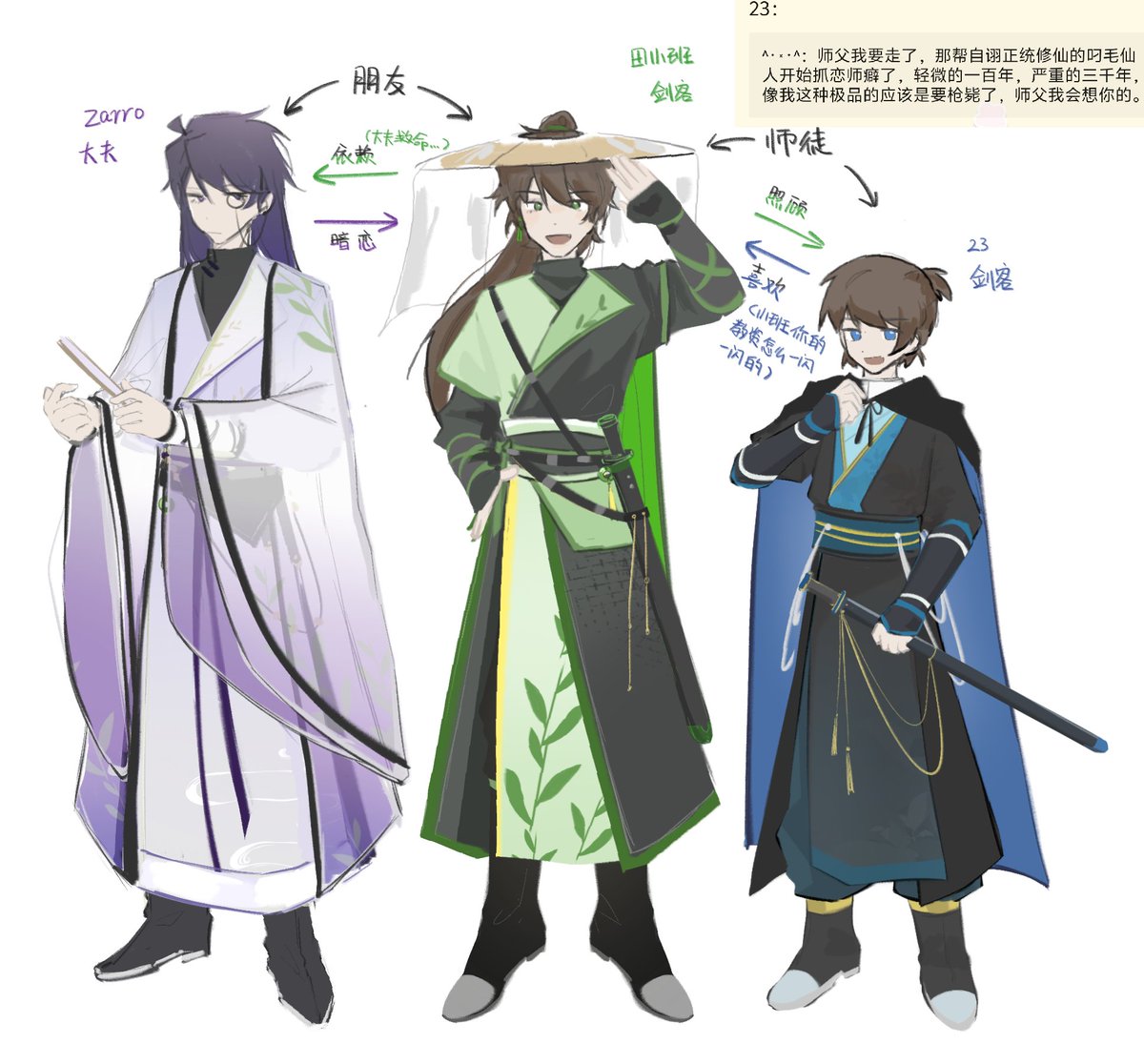 ChiZi2333's tweet photo. 23：师父，情书放你桌子上了，那个教资你也别要了，对了，要是不同意的话情书背面是遗书 https://t.co/e0fccoT4lb