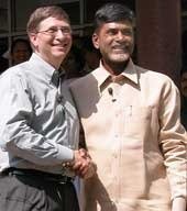 ncbn's tweet photo. Pleasantly surprised to see this iconic photograph in @bsindia today, as part of a wonderful piece chronicling 35 years of Hyderabad’s transformation. In 1997, I had the opportunity to make a presentation to Bill Gates on why Microsoft should choose Hyderabad. That meeting eventually led to Microsoft setting up its first development centre outside the United States in Hyderabad. 

The rest, as they say, is history. Hyderabad’s journey is a reminder that transformative change begins with a bold vision, backed by persistence and policy consistency over decades. I’m enclosing more pictures from the archive here - 

https://t.co/A0TtDx9nww 

@BillGates 
@Microsoft