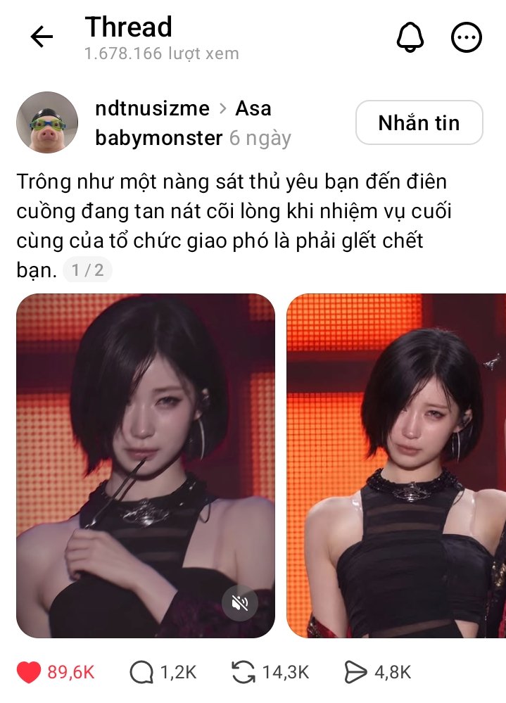 Acesa2505's tweet photo. @polkamintie Asa đang càn quét tất cả mạng xã hội ở Việt Nam bao gồm fb, tiktok, ig, thread (siêu nổi). Có 1 bài về Asa trên thread của fan Việt gần 100.000 tim. Các nền tảng khác cũng rất cao không thể thống kê nổi đến giờ vẫn chưa hạ nhiệt https://t.co/BNKcgtcR2J