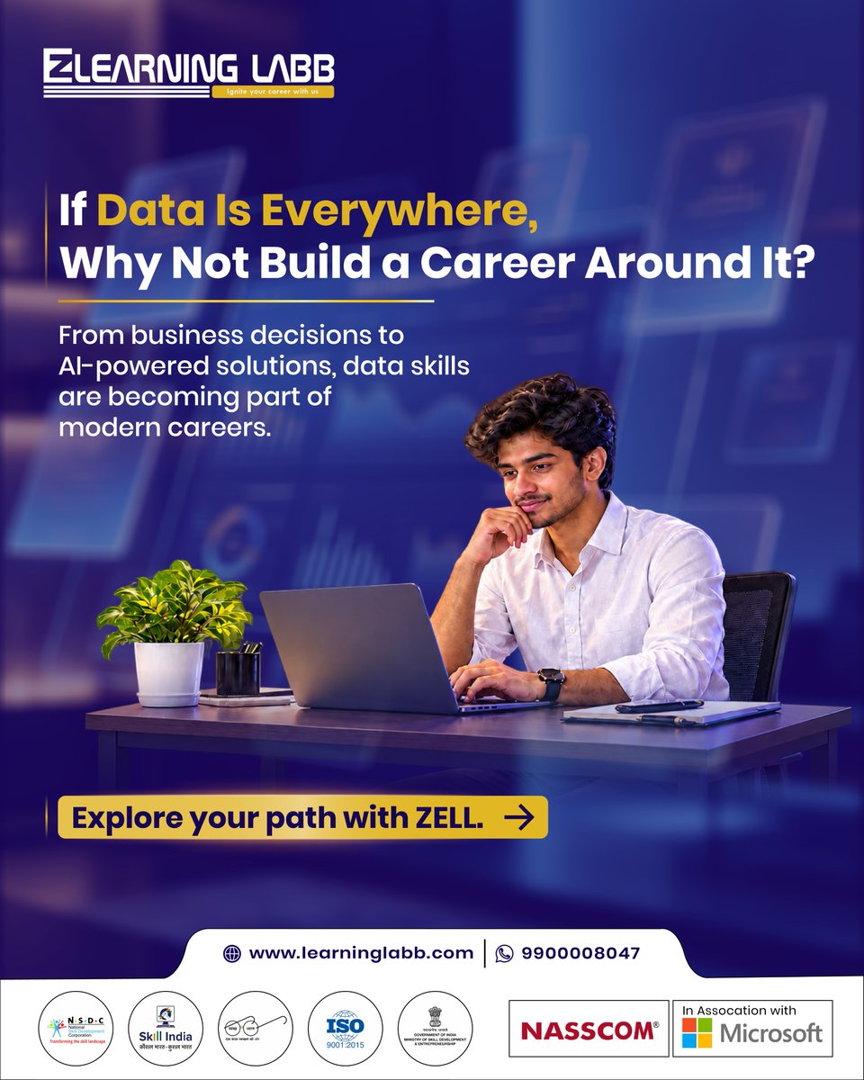 learninglabb's tweet photo. Data is everywhere. 

Turn your curiosity into a career in Data &amp; AI. 🚀

#DataAnalytics #DataScience #DataCareers #DataSkills #FutureOfWork https://t.co/xPxfRtEjes