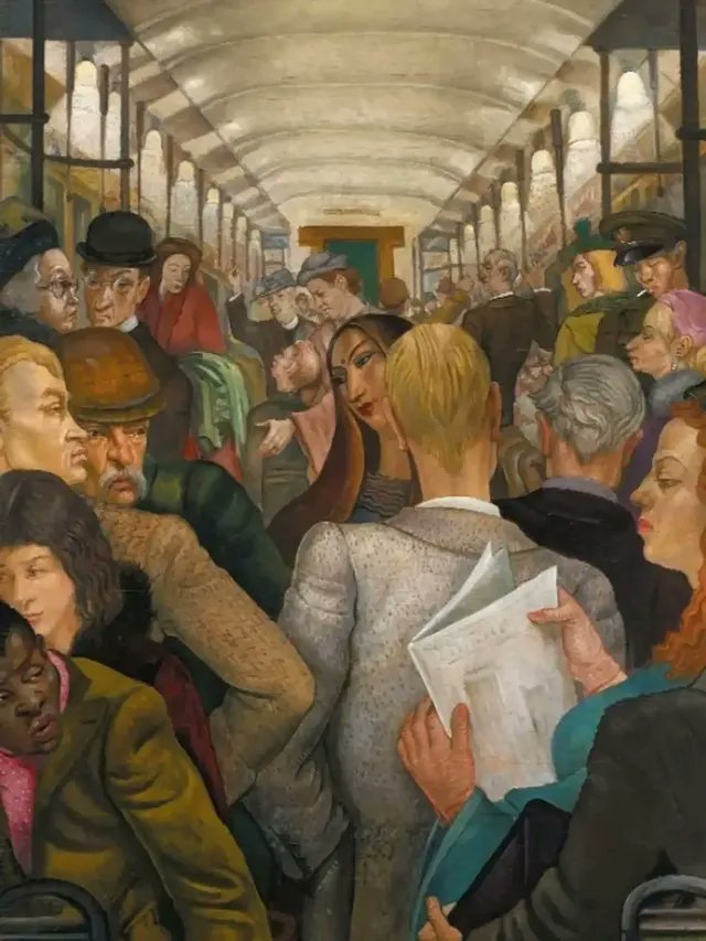 MenschOhneMusil's tweet photo. Edward Bainbridge Copnall (1903–1973) The Tube Carriage, 1954. https://t.co/OHeQ53OPYl