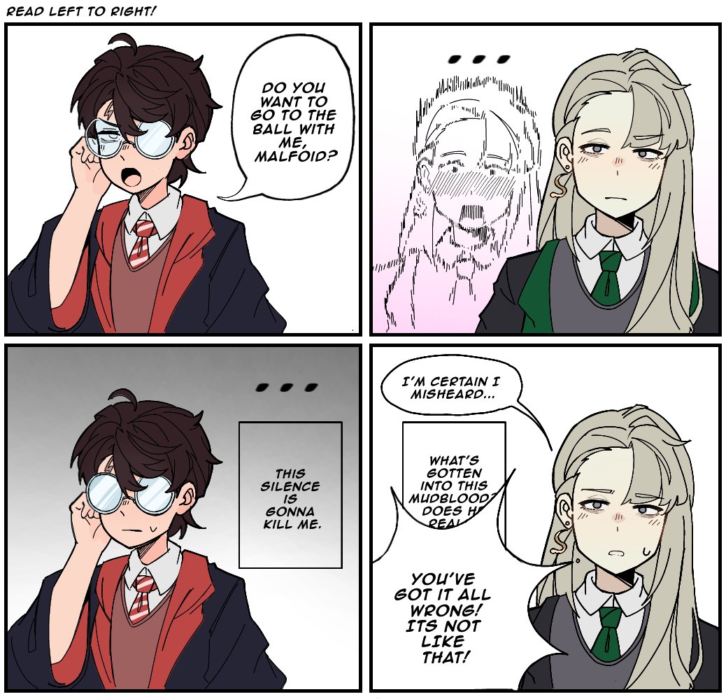 custardseeks's tweet photo. Fem draco gets asked out to go to the ball. 2/2

idea by: @HalfTangible 
art by: me (@custardseeks ) https://t.co/v5h9yrcPzp