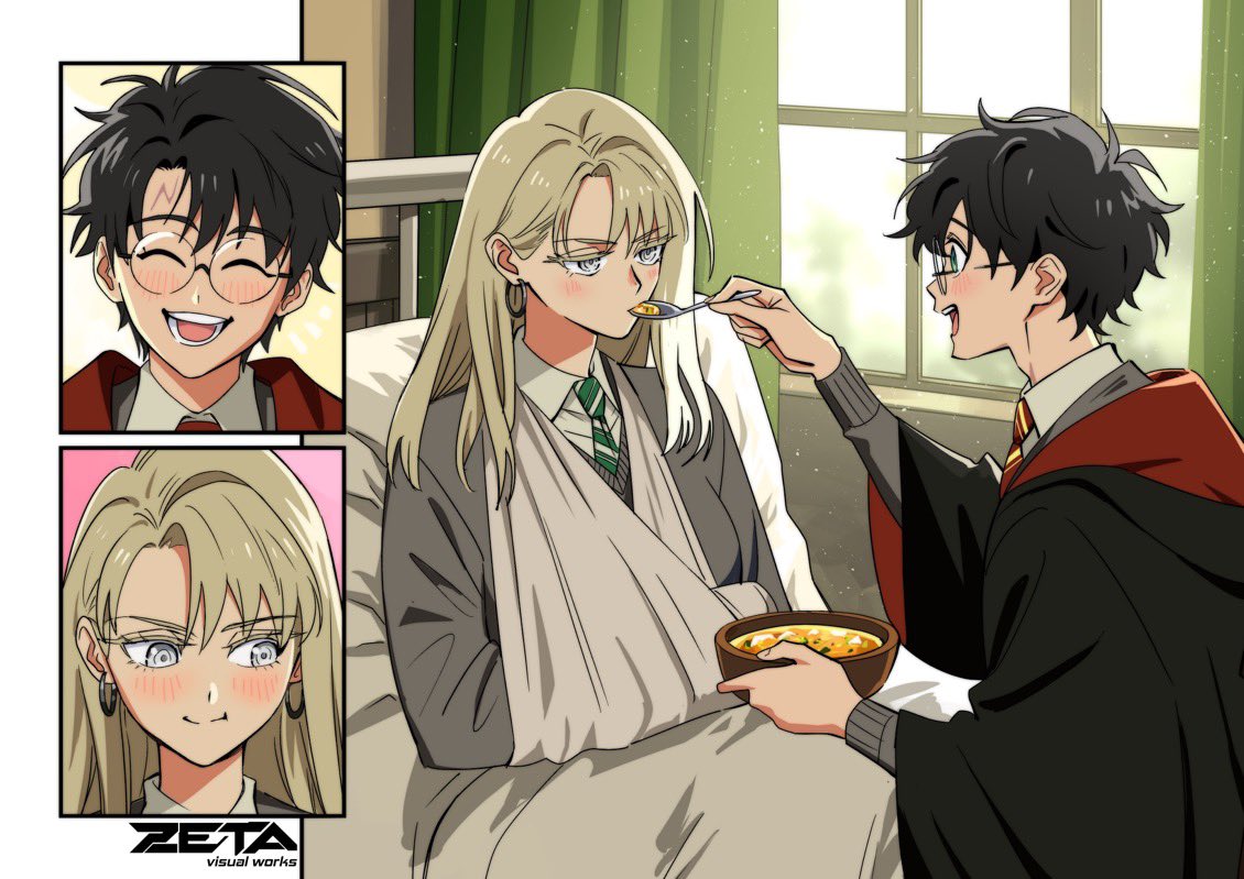 Kaorumitsurugi's tweet photo. I can actually feel my brain fucking melting I’m turning into a slobbering moron from all this Malfoid art my brain is getting liquefied by serotonin I’ve never seen anything like this happen before it’s a literal sea of bitchy gyaru romance everywhere that I can’t escape from https://t.co/tanVYOKqPn