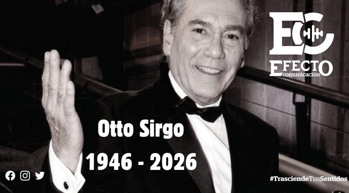 noticiasefecto's tweet photo. 🎭 Muere Otto Sirgo a los 79 años
La ANDA confirmó el fallecimiento del primer actor y director, recordado por telenovelas como Lazos de Amor y Rosa Salvaje.
Descanse en paz. 🕊️
#OttoSirgo #ANDA #Telenovelas https://t.co/szS9d11cnN