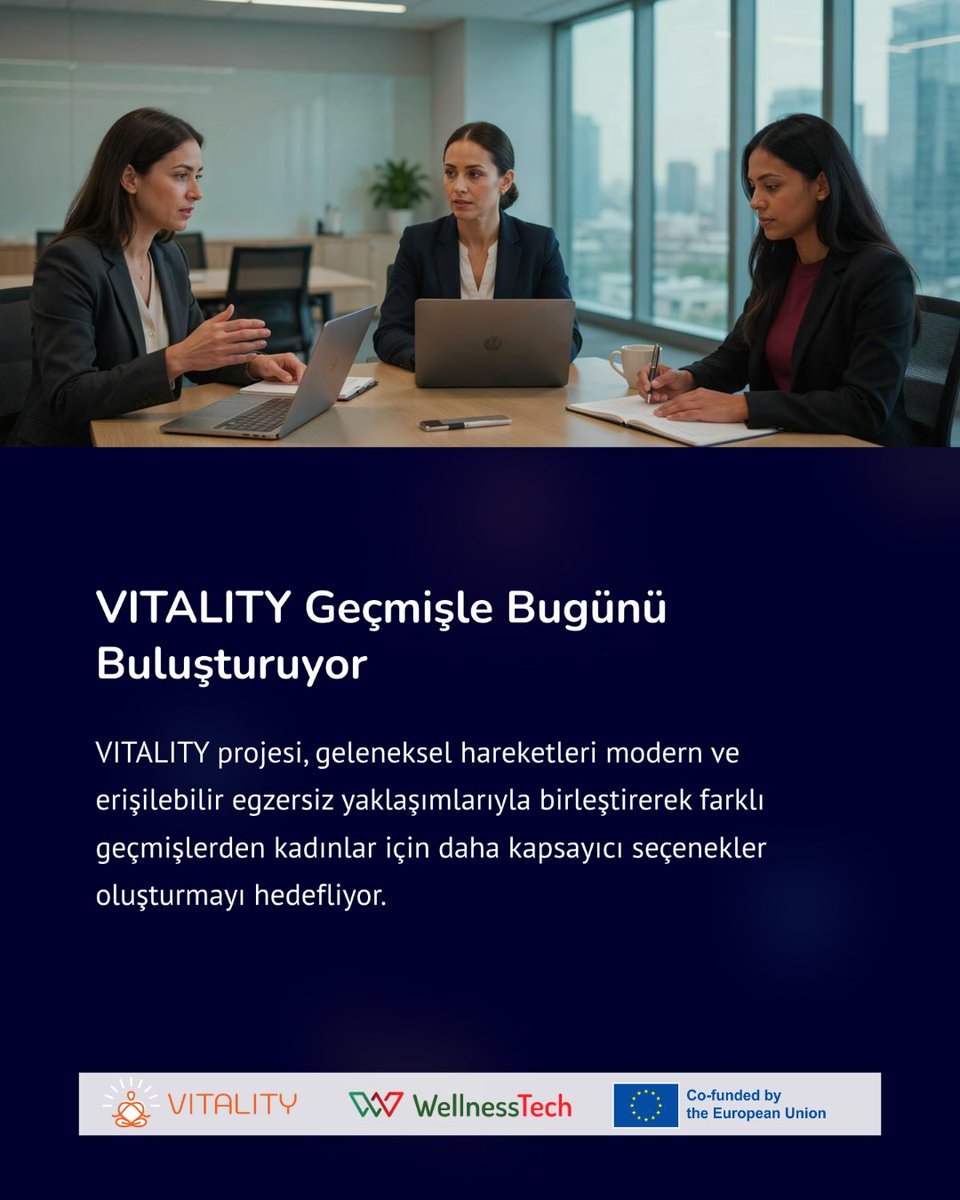 Wellnesstecheu's tweet photo. Hareket bazen tanıdık bir ritimle başlar. 🌿
VITALITY, geleneksel hareketleri modern ve erişilebilir egzersiz yaklaşımlarıyla buluşturarak kadınlar için daha kapsayıcı fiziksel aktivite seçenekleri oluşturmayı hedefliyor.
Sizi harekete geçiren bir dans veya halk oyunu var mı? 💬 https://t.co/DPemx9rUbJ