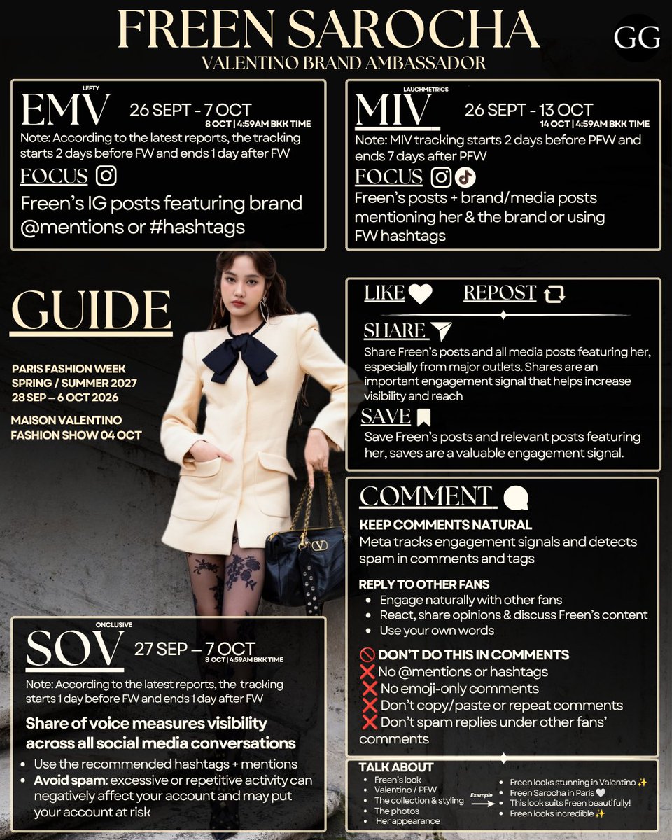freenguides's tweet photo. Are you ready? Please read the guide carefully, and let’s work together to do our best 

⚠️ Please protect your X and Instagram accounts. If you don’t have a TikTok account yet, please create one

🔸EMV tracking: 26 Sept - 7 oct
🔸MIV: 26 Sept - 13 oct 
🔸SOV: 27 sept - 7 oct 

🔸We’re making some changes to our carrd, and it will be ready soon

#srchafreen 
#ValentinoxFreen