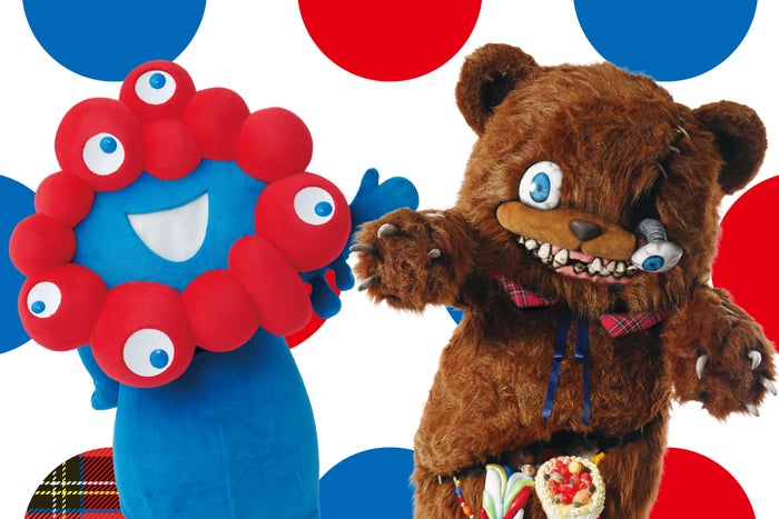 modelpress's tweet photo. USJ、万博メモリアルイベントで
ミャクミャク＆ハミクマが再びコラボ❤️💙

ユニークなフード・グッズが新登場
https://t.co/HhZsV2dD6k

・ミャクミャクまん～たこ焼き味～
・ミャクミャク＆ハミクマ・チョコレート＆ミックスベリーサンデー
・キーチェーンやステッカーも

#ユニバ https://t.co/3YMEZy4vU9