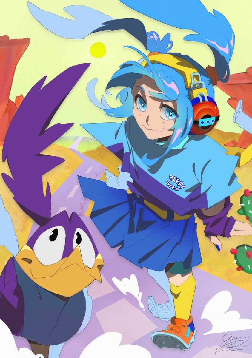 PixieFeatherKw3's tweet photo. #roadrunner #myart #hatsunemiku #looneytunes 

more blue more blue more blue more https://t.co/3zNHVrxZVE