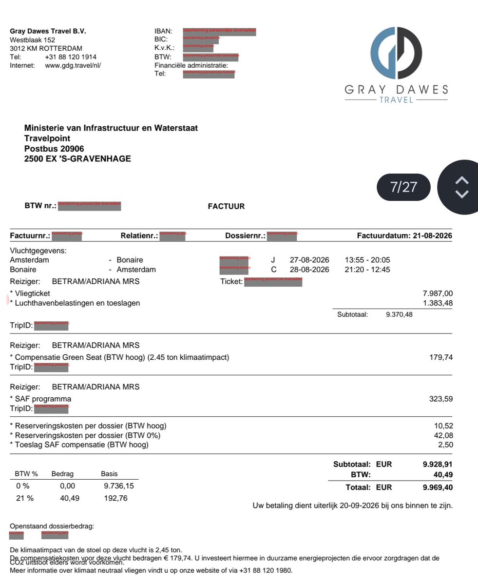 Transparangst's tweet photo. Bijna € 10.000 voor een retourvlucht naar Bonaire. 

Voor een werkbezoek aan een afvalberg van slechts 1 dag.

Het kan wel!
https://t.co/8x3vEb3hSB https://t.co/WcuGyDV6pl