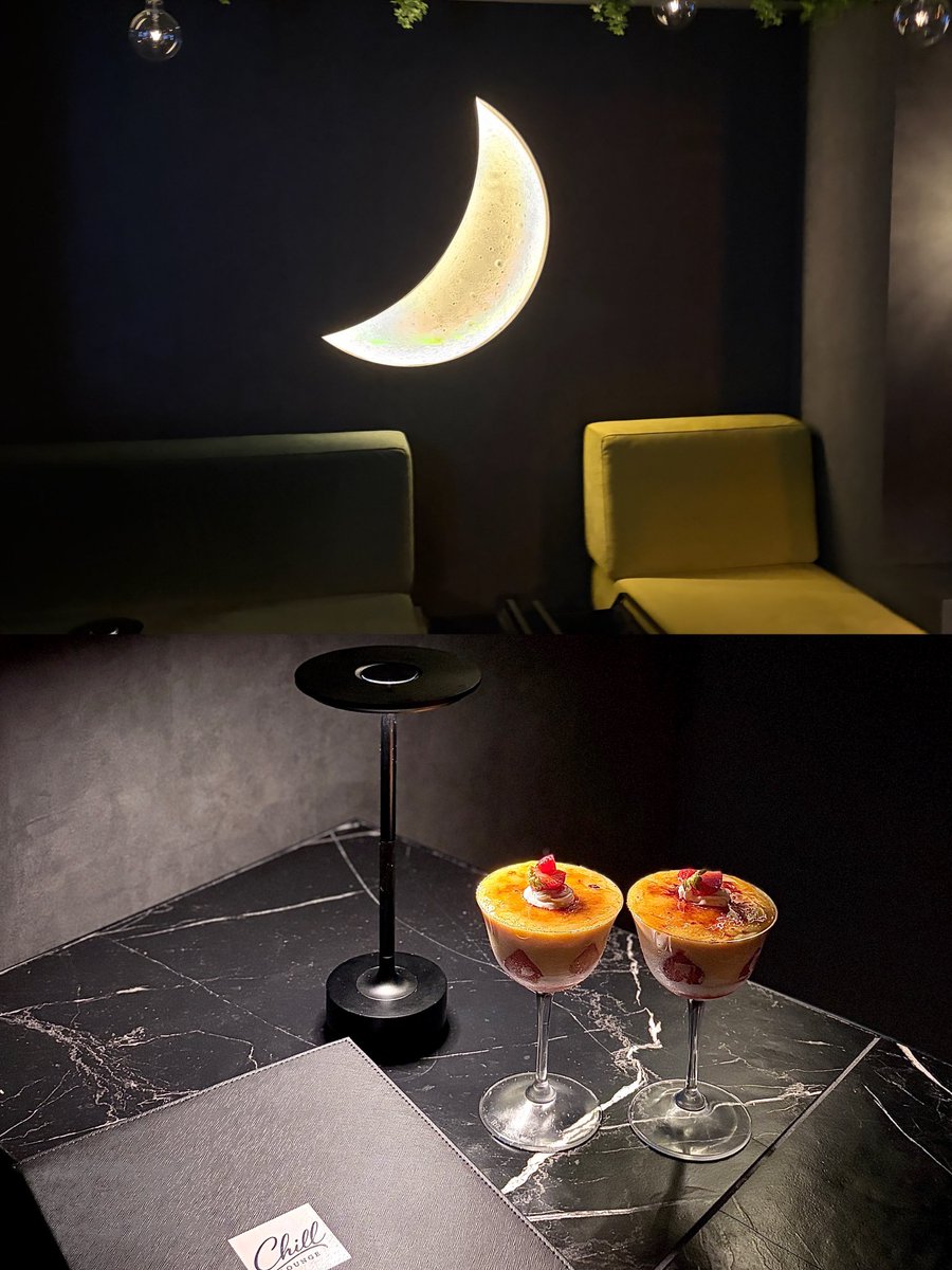 k4rS2k's tweet photo. 📍 Chill LOUNGE / 渋谷

月灯りが素敵な苺のクリームブリュレがとにかく美味しいシーシャカフェ🌙⟡.·
カフェ利用だけも出来るのが嬉しい🎶
開店直後でも予約無しだとギリギリだったから予約するのがおすすめ💭
. https://t.co/5ww1LqpFR0