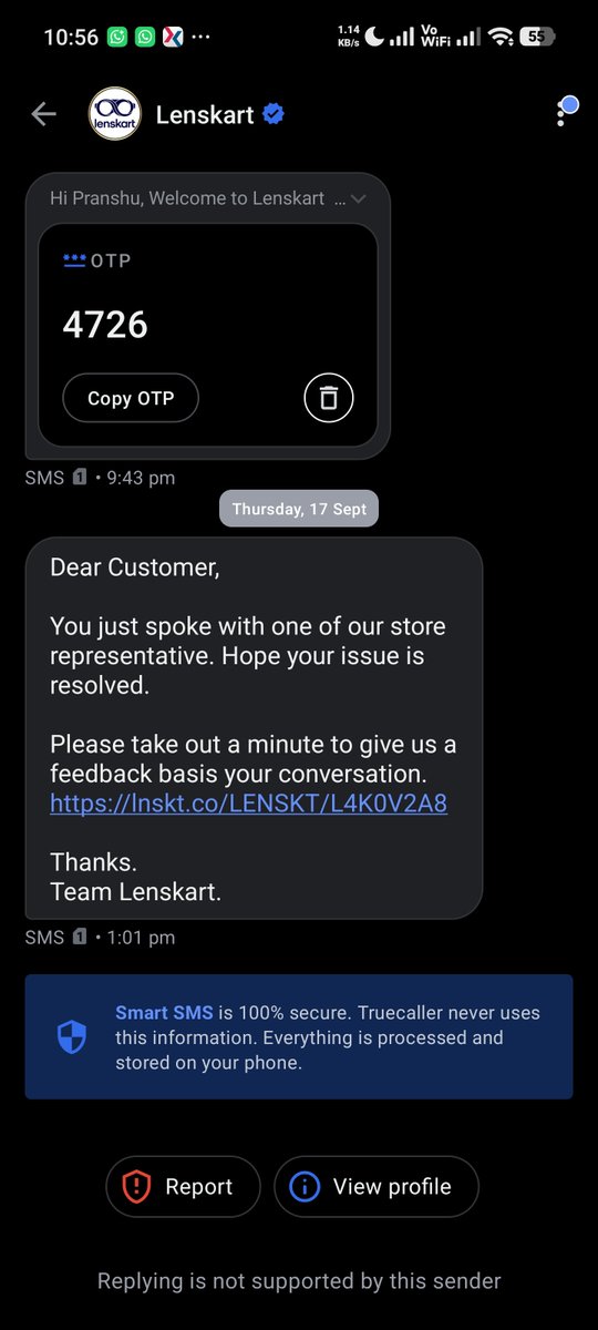 Prraanshu's tweet photo. @Lenskart_com Your store team continues to drag this Indefinitely and have no idea about our discussions despite visiting 3 times with them promising to call back the following day only to receive one blank call with them intentionally not talking once the call got connected! @Peyushbansal https://t.co/XocdVQWoRW