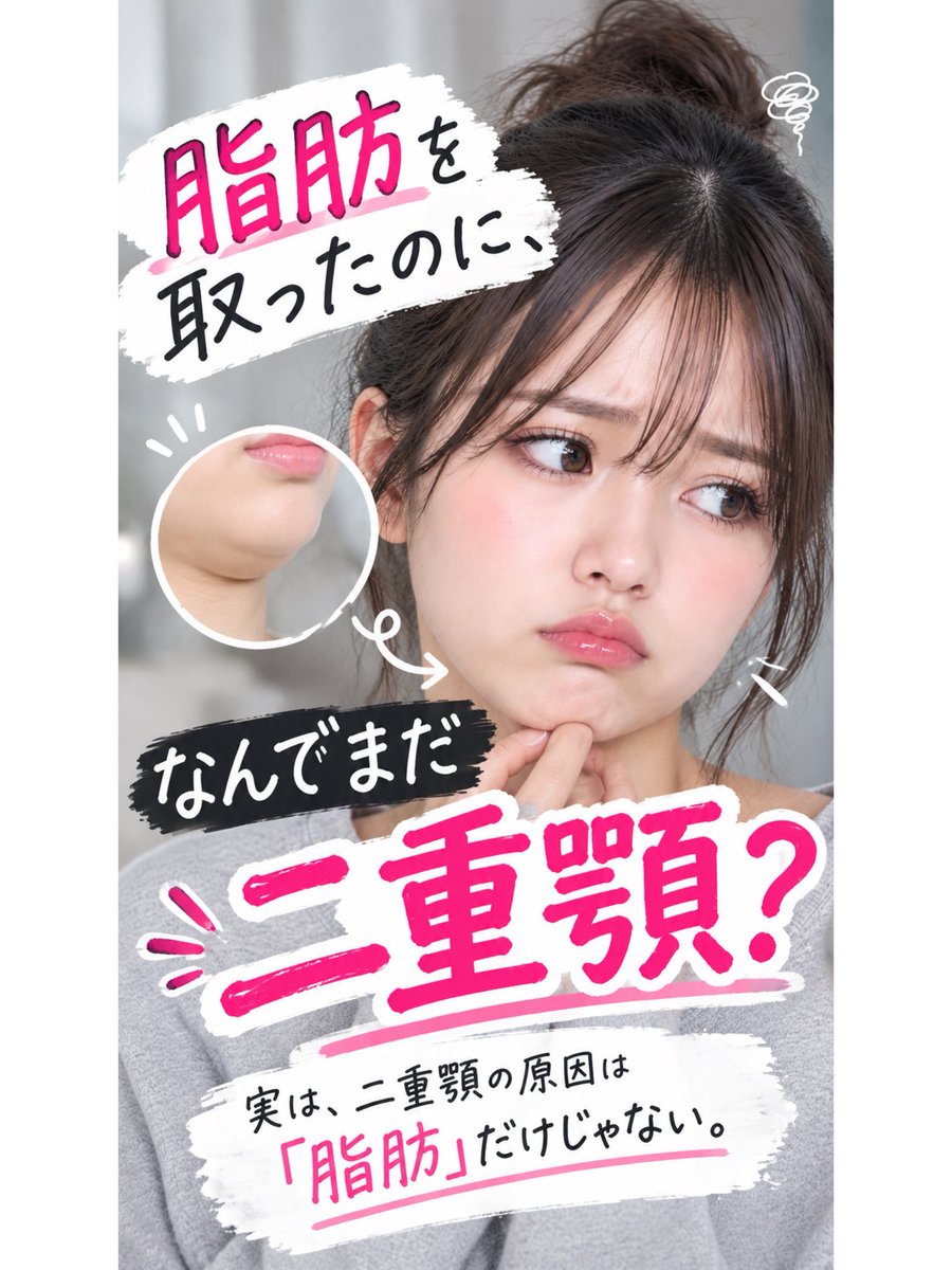 INDIBA_OnpaLabo's tweet photo. 「二重顎＝脂肪」だと思ってない？

実はここ、かなり重要です。

脂肪を取っても二重顎が残る場合、
原因は脂肪以外にある可能性も。

✔︎ あご下の脂肪
✔︎ 広頸筋のゆるみ
✔︎ 皮膚のたるみ

二重顎は「脂肪の量」だけで決まるわけではありません。 https://t.co/zh8qhjFN57