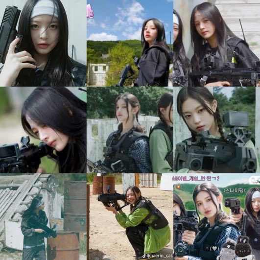 THEOGWHITEMAMBA's tweet photo. since newjeans stans want to talk about guns, here’s their favs having a whole gun centered variety show https://t.co/suhnvyTIfS