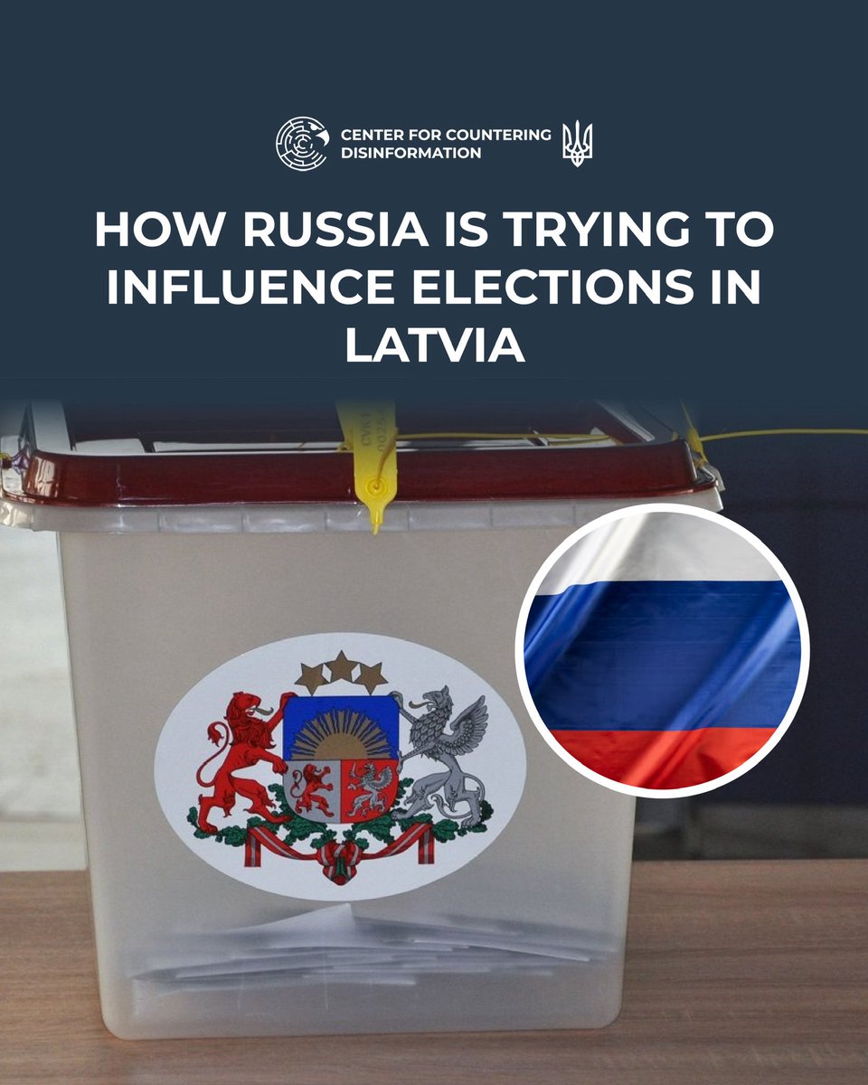 CforCD's tweet photo. ⚡️Ahead of the Latvian parliamentary elections, which will take place on October 3, pro-kremlin propagandists have intensified their influence campaign. https://t.co/aaNrqGhWnh