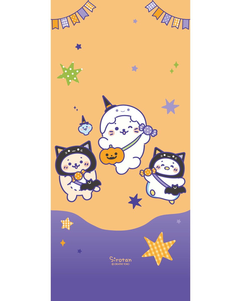 sirotan_fun's tweet photo. 🐈‍今月の壁紙🎃

公式サイトで10月の壁紙を配信したよ🎃
今月はハロウィンのために仮装をしたしろたんたちのデザインだよ🍬
おばけや黒猫さんになりきったしろたんたちがかわいいね✨

壁紙は”DOWNLOAD”からどうぞ🐈‍▼
https://t.co/ohW2z4Qx3E

#しろたん #壁紙 #今月の壁紙
#ハロウィン #黒猫 #おばけ