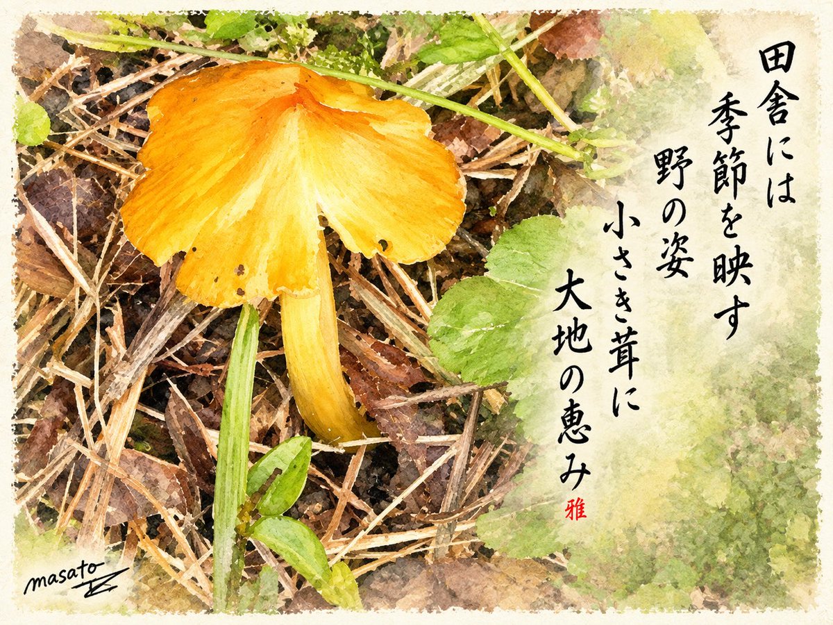 PCSchoolKogakus's tweet photo. In the countryside
the wild landscape reflects
the changing seasons
even in a tiny mushroom
lives the blessing of the earth

鄉下的所在
野外景緻映四季
一蕊小菇仔
嘛有土地的恩賜
滿滿的生命力

시골의 들녘엔
계절의 모습이 비치고
작은 버섯 하나에도
대지가 베푼 은혜가
가득히 깃들어 있 https://t.co/eSt0F5etNn