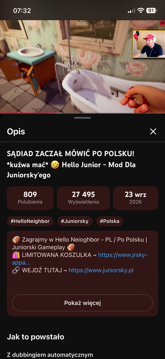 komailowsky's tweet photo. @HNFact He even played my little mod called Hello Junior Demo (the title says “The Neighbor started to talk in Polish!” Hello Junior - mod for Juniorsky https://t.co/1XCnzykYbf