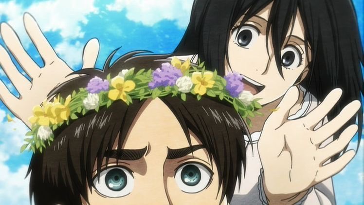 ze_em_'s tweet photo. Just a reminder that Mikasa was the first and the last person to give Eren flowers https://t.co/8HZO2zJdhY