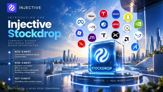 Inj_news_'s tweet photo. Tomorrow, the @injective Stockdrop goes live. https://t.co/9UkTa51dBK